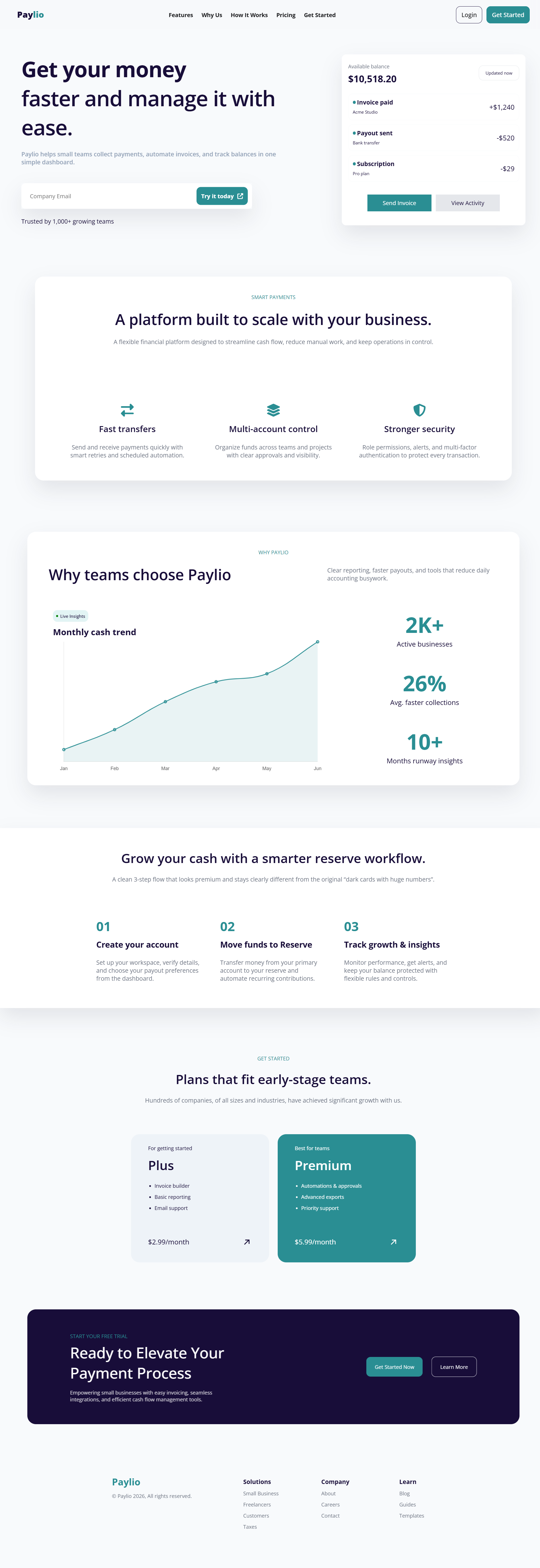 Landing Page preview